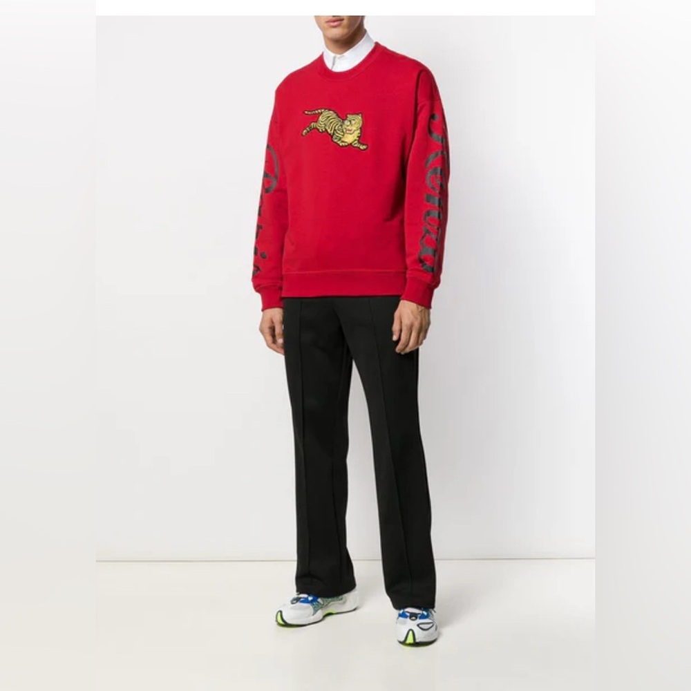 Kenzo Men’s Jumping Tiger Sweatshirt in Red (size L)